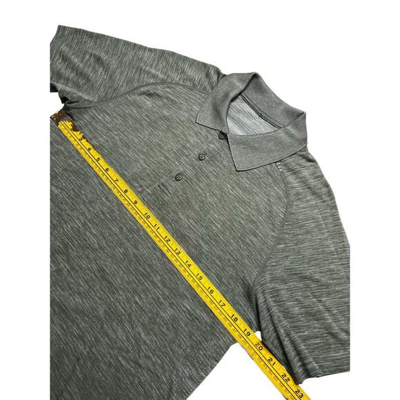 Lululemon Metal Vent Polo 2 Shirt Mens Medium BlueGreen Performance Short Sleeve - Picture 3 of 14